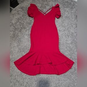Elegant Red Women's Dress